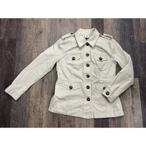 Cabi Women's Beige Button-Up Jacket Size Medium